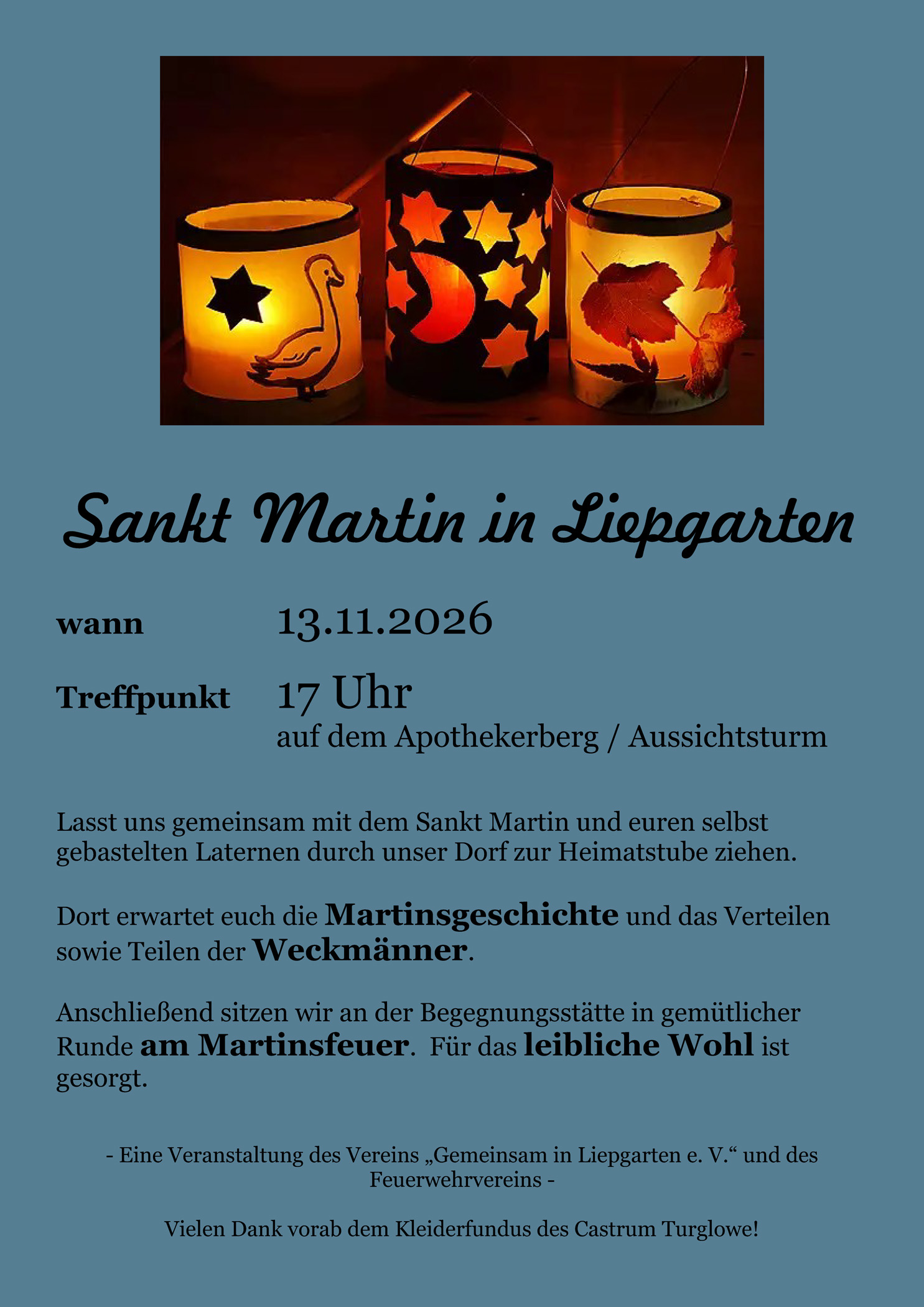 zeigt Veranstaltungsplakat mit Detailinformationen